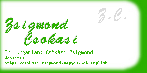 zsigmond csokasi business card
